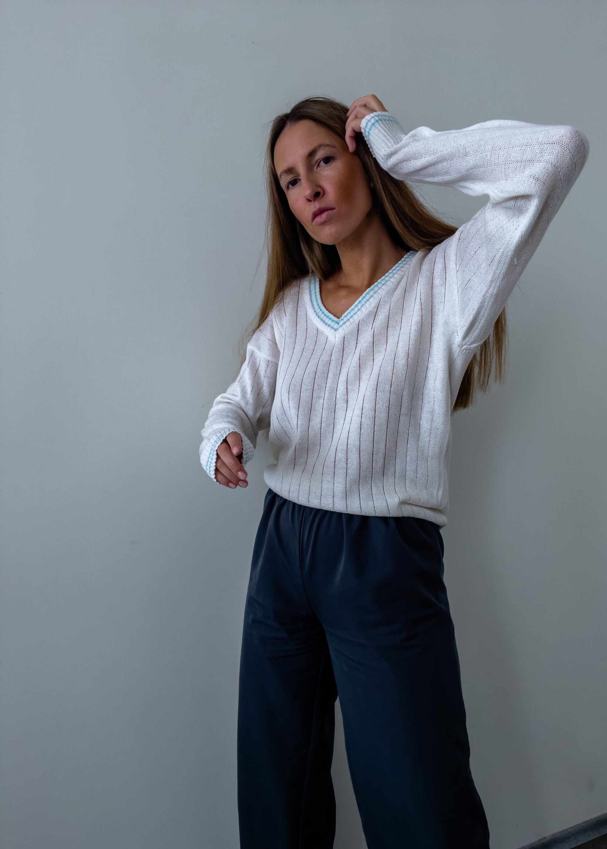 Vintage White Oversized Sweater
