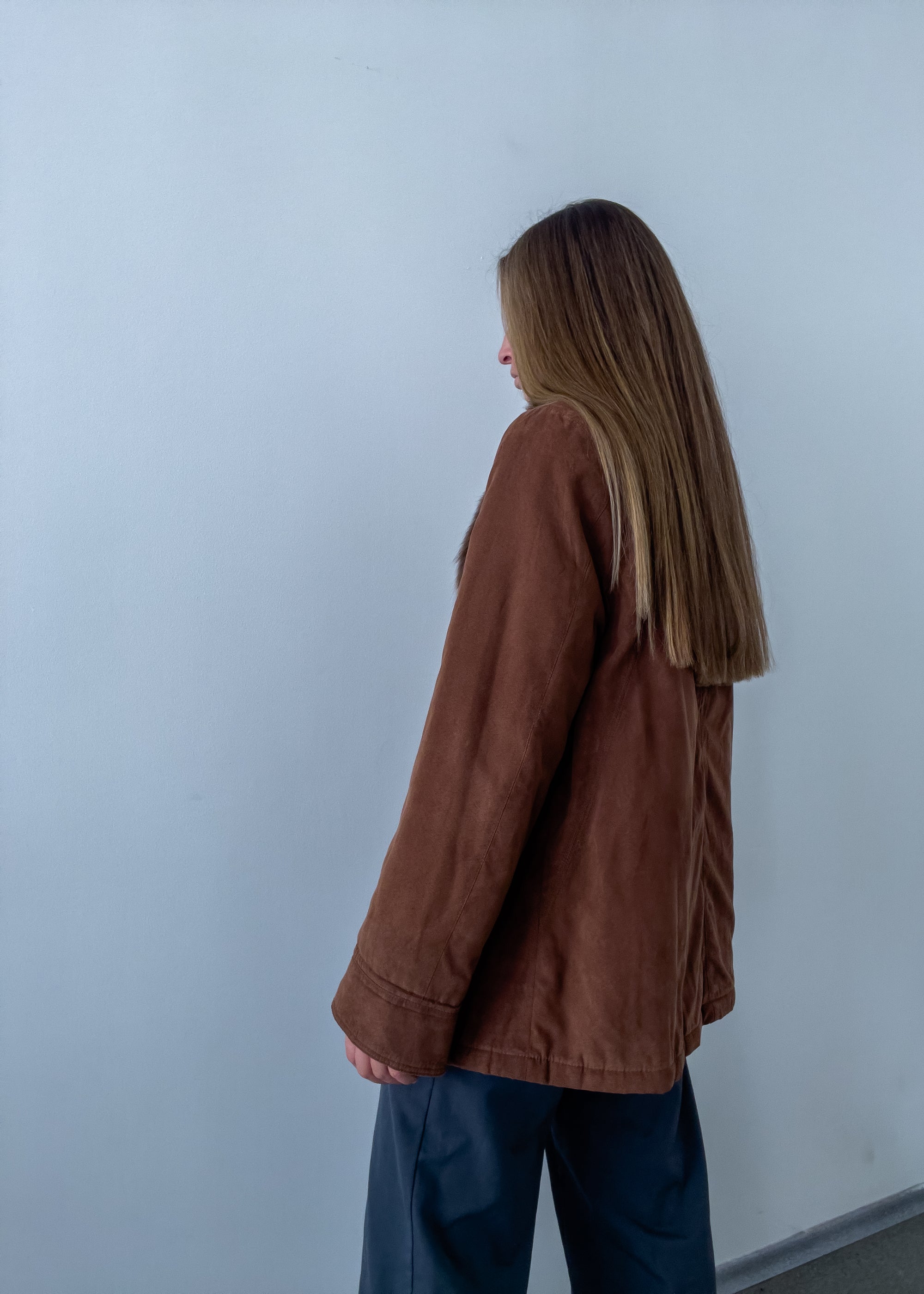 Vintage Brown Oversized Jacket