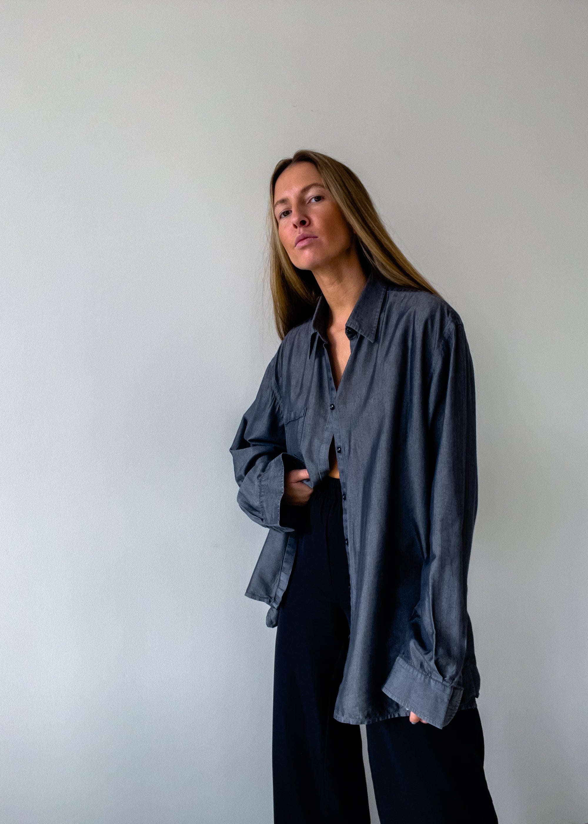 Vintage Grey Oversized Shirt