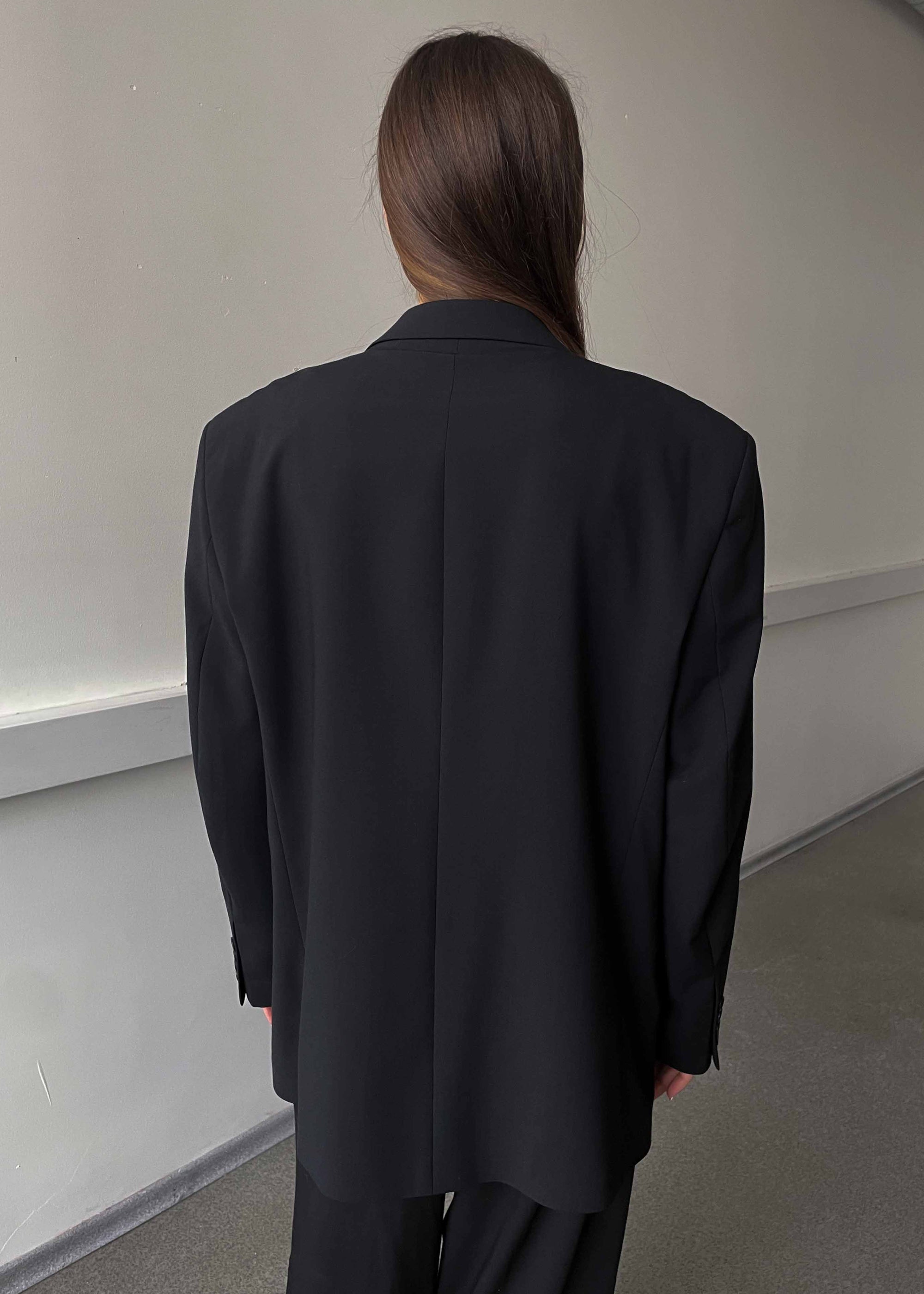 Vintage Black Oversized Blazer by BATISTINI