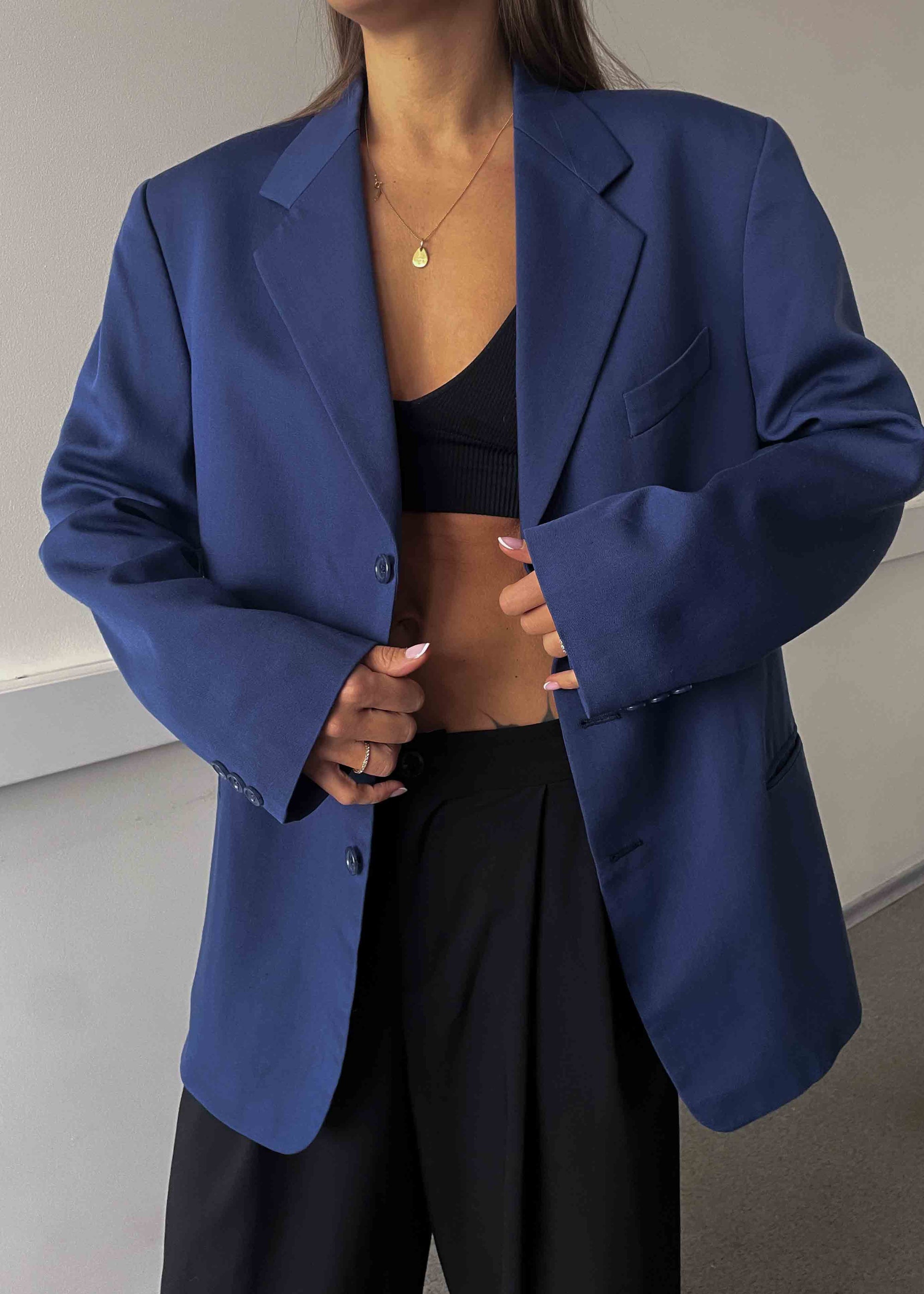 Vintage Blue Oversized  Blazer