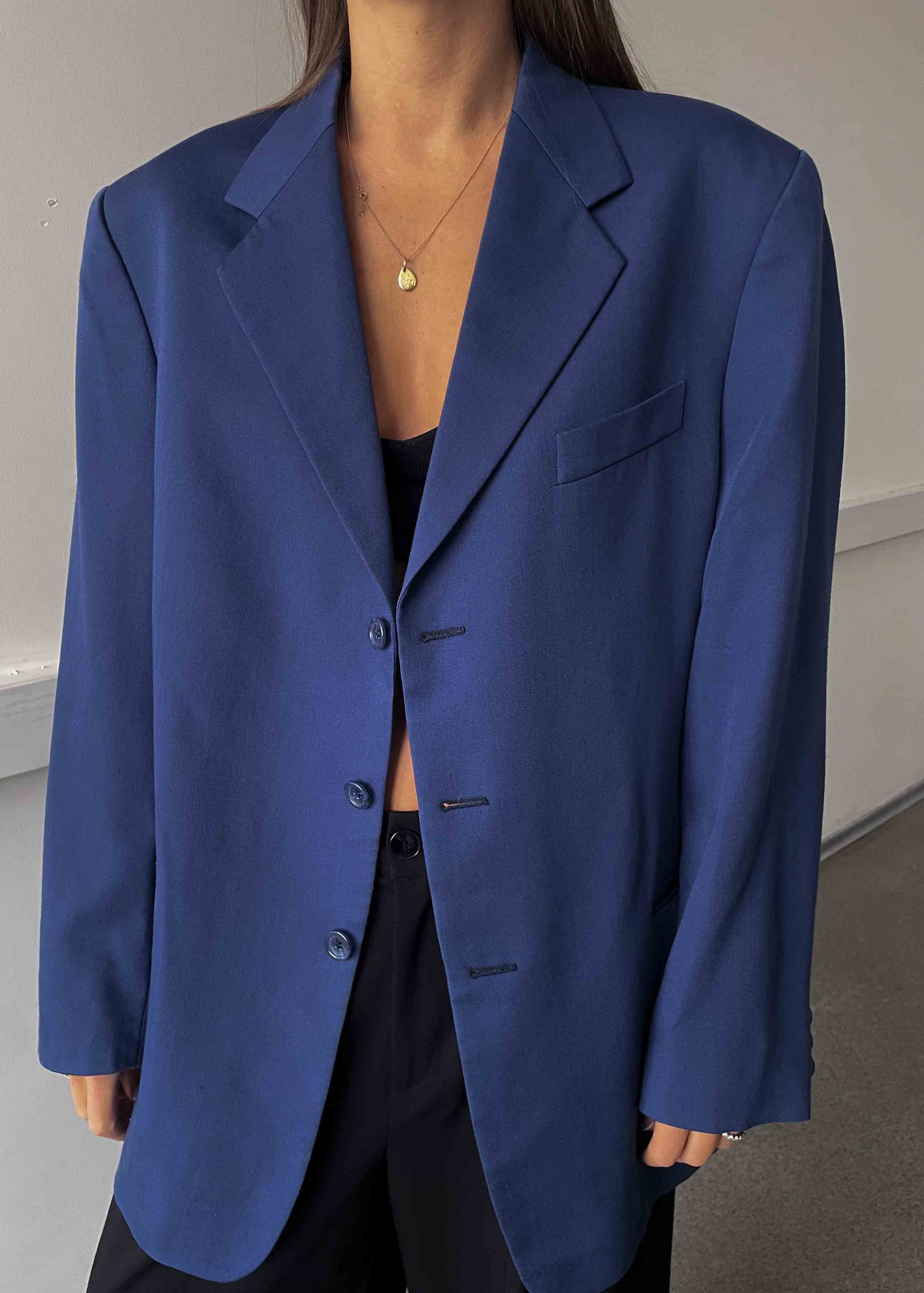 Vintage Blue Oversized  Blazer