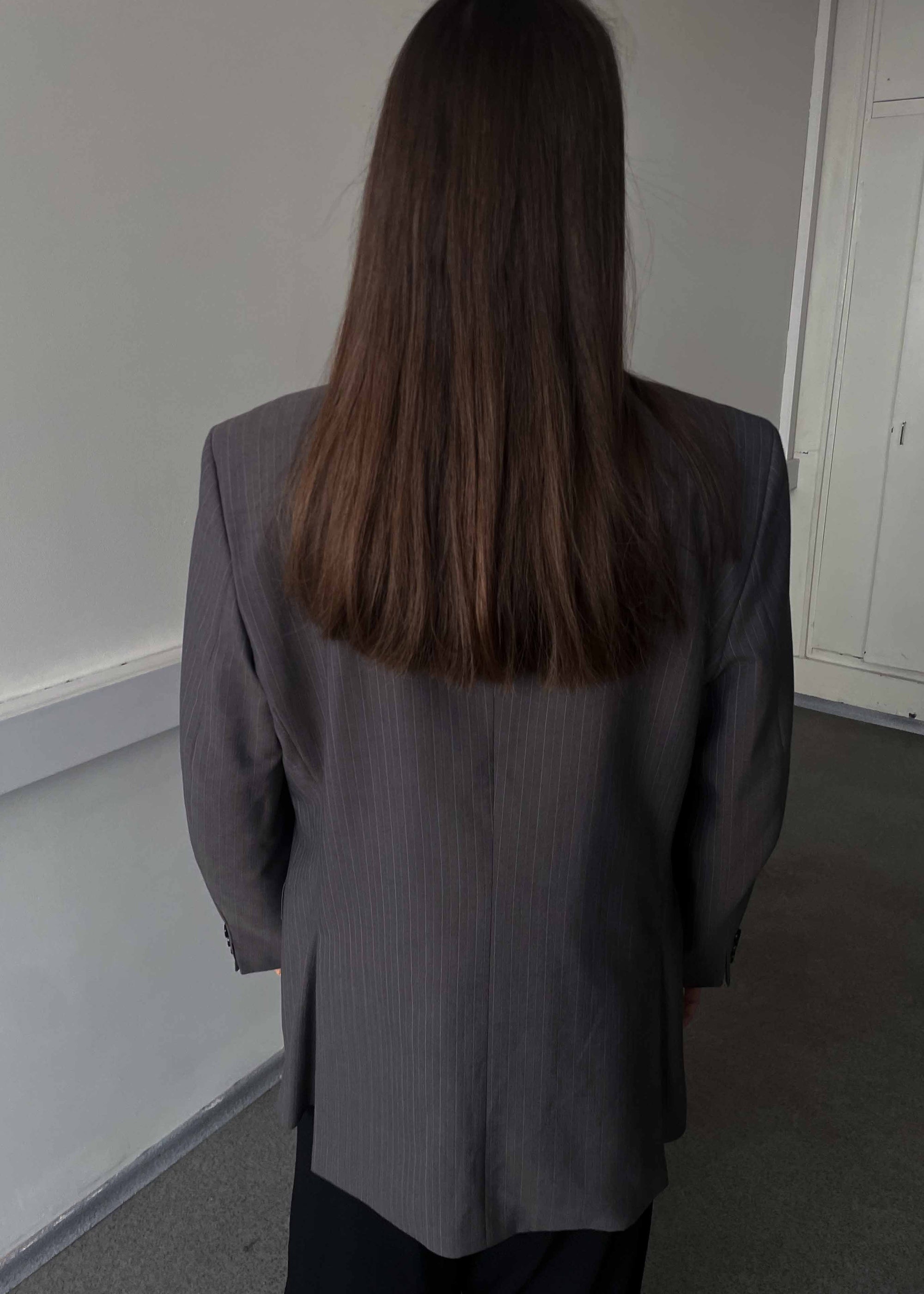 Vintage Warm Grey Oversized Blazer