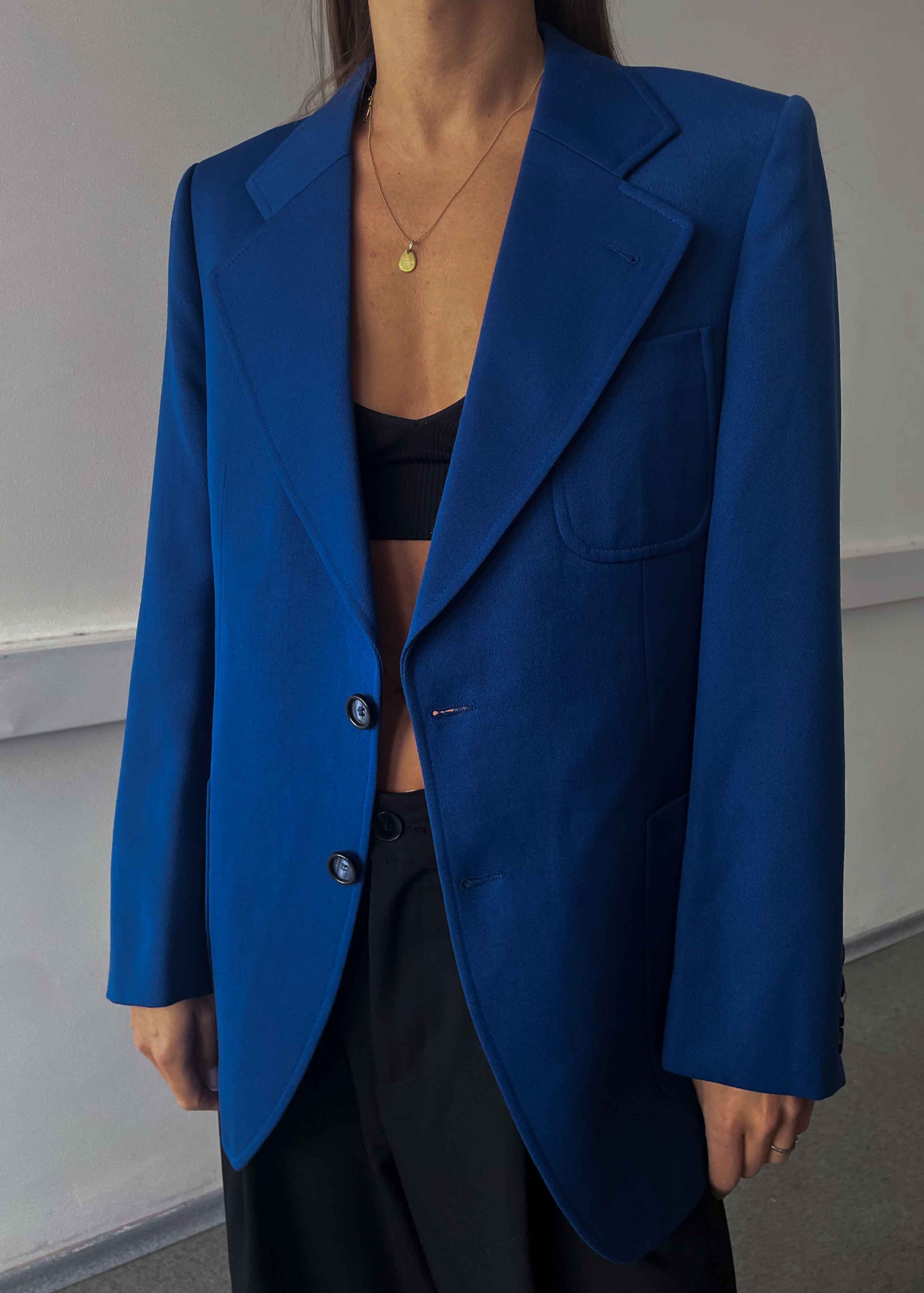Vintage Indigo Blue Smaller Fit Blazer