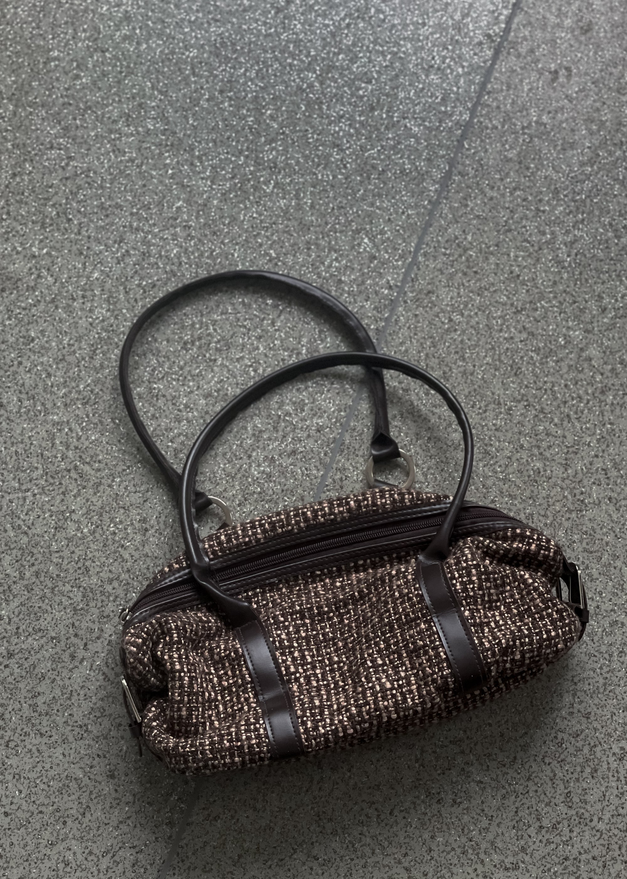 Vintage Brown Knitted Handbag