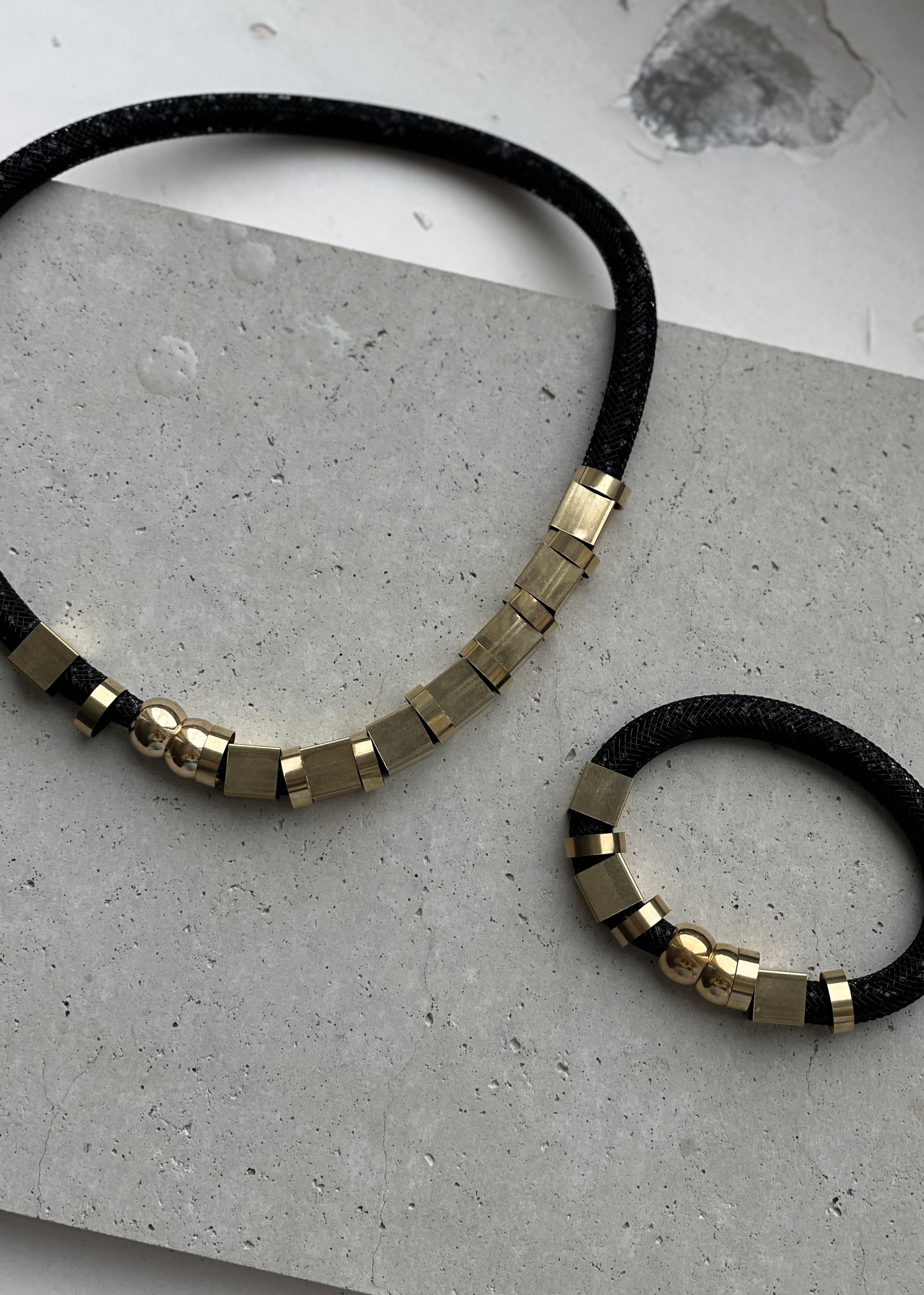 Black Necklace & Bracelet Set